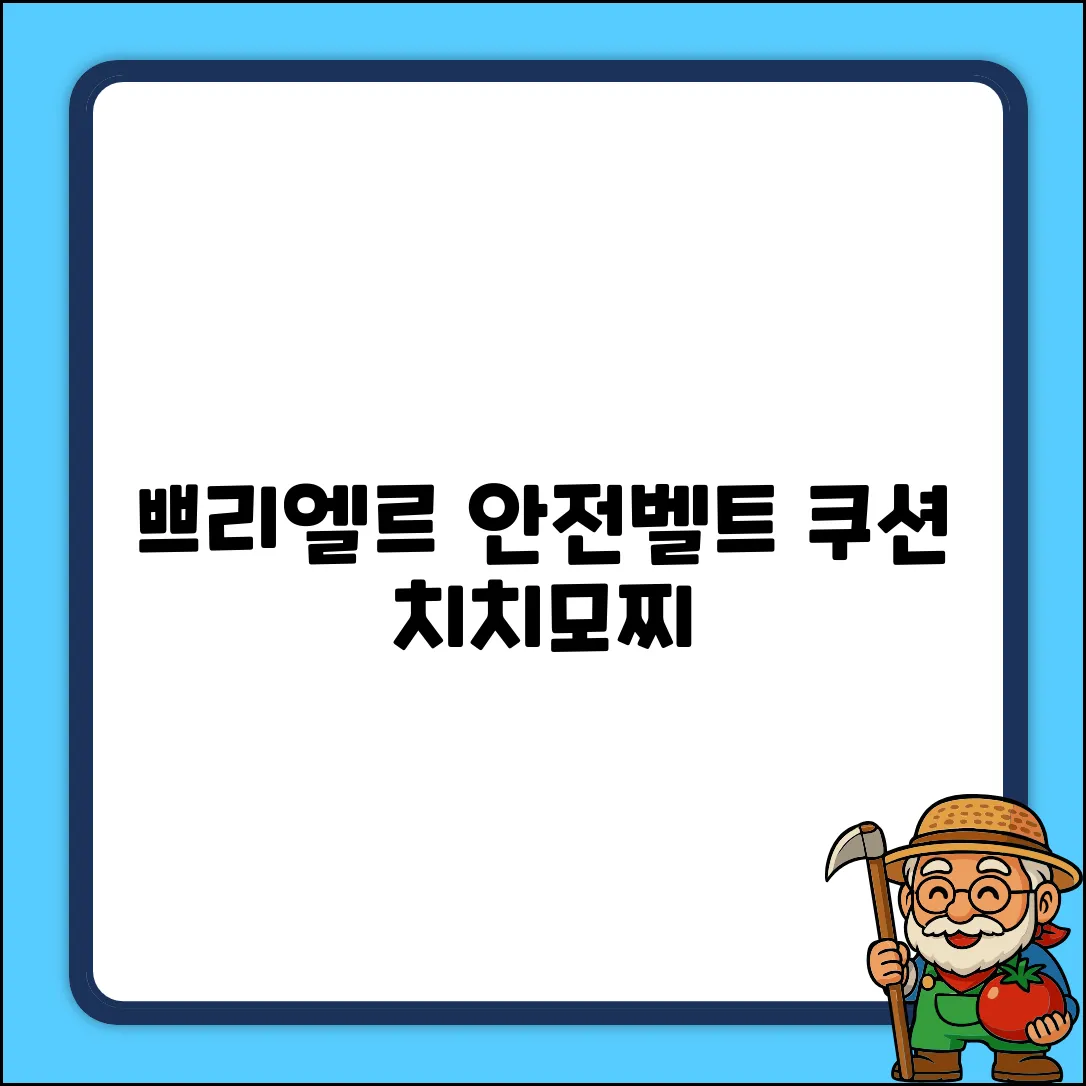 쁘리엘르 유아 차량용 안전벨트 쿠션, 치치모찌, 1개 추천 리뷰