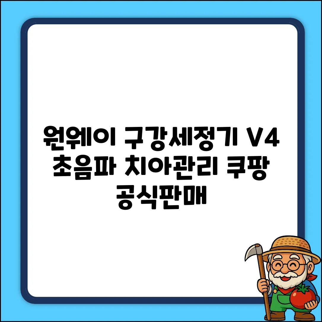 [치과공식판매] 원웨이 초음파 구강 청결기 치아관리기 휴대용 구강세정기 V4 추천 리뷰