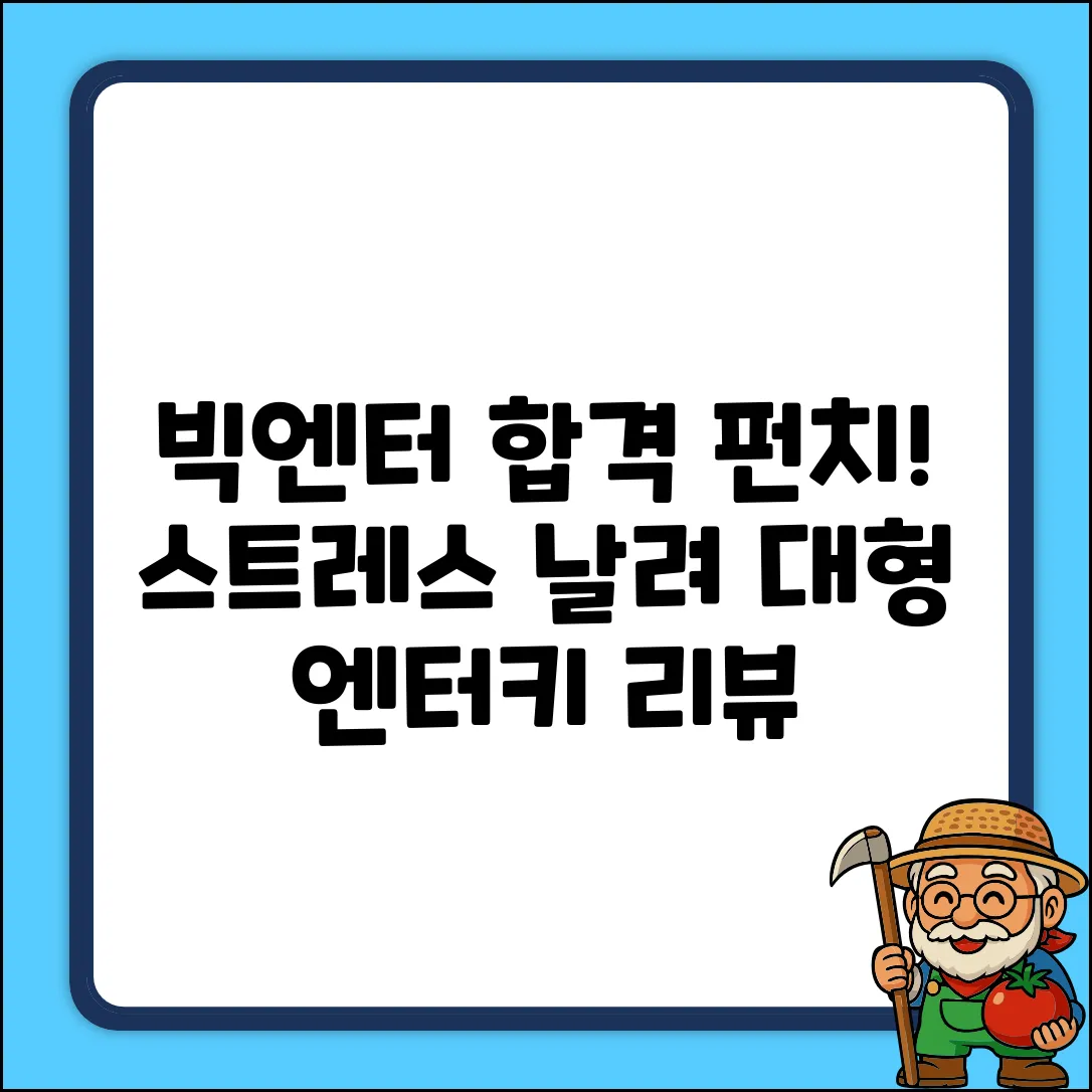 빅엔터 스트레스 해소 펀치 대형 엔터키 추천 리뷰