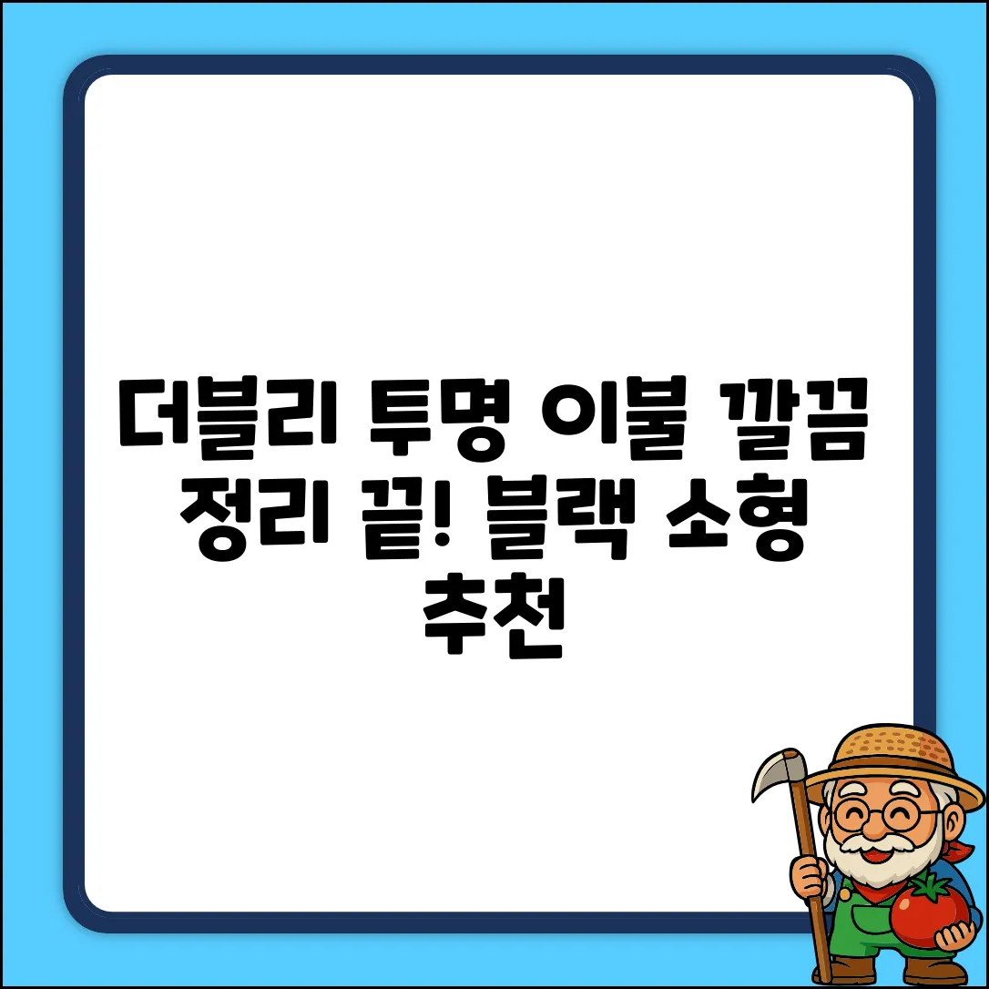 더블리 투명 PVC 이불정리함 보관가방 소형, 블랙 추천 리뷰