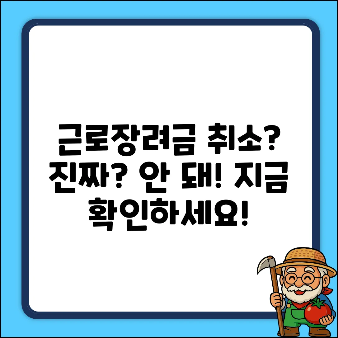국세청 근로장려금 취소, 정말 가능할까요?