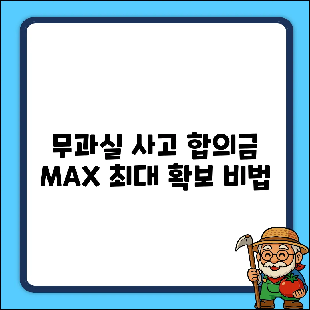 무과실 교통사고, 대인/대물 합의금 최대 확보법