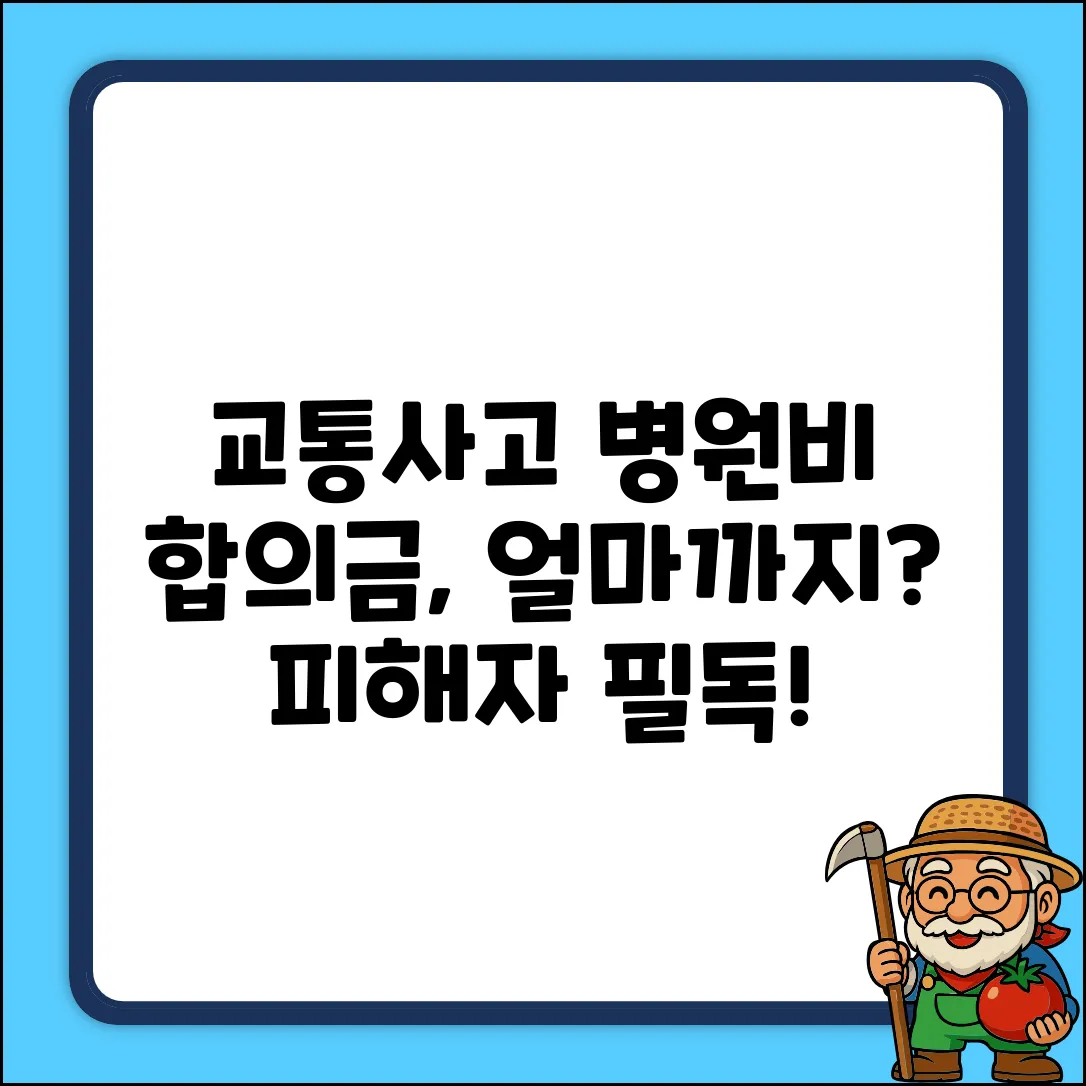 교통사고 피해자 병원비 합의금, 궁금하세요?