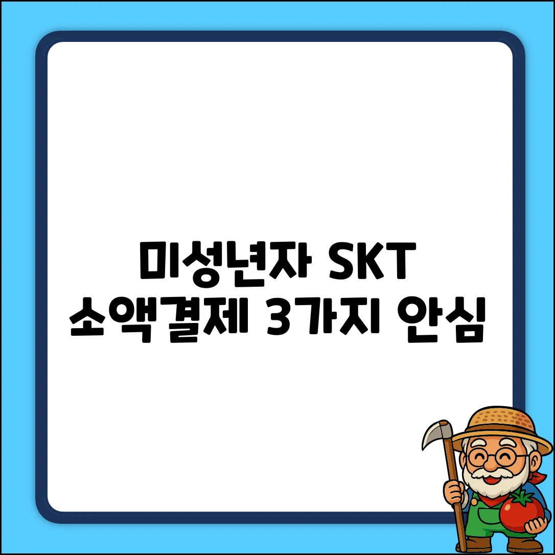 미성년자 SKT 소액결제, 3가지 안심 솔루션