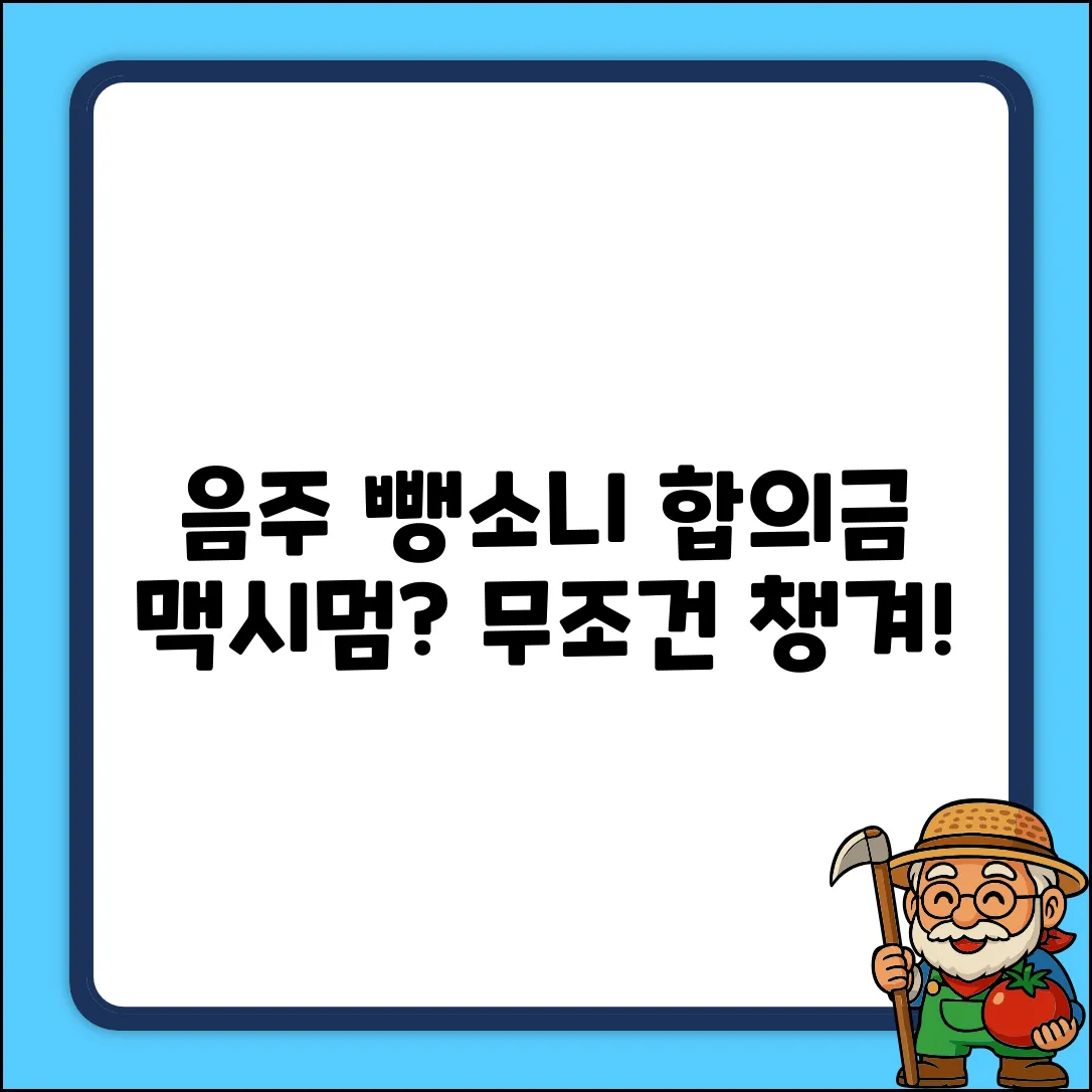 음주운전 뺑소니, 교통사고 합의금 맥시멈?