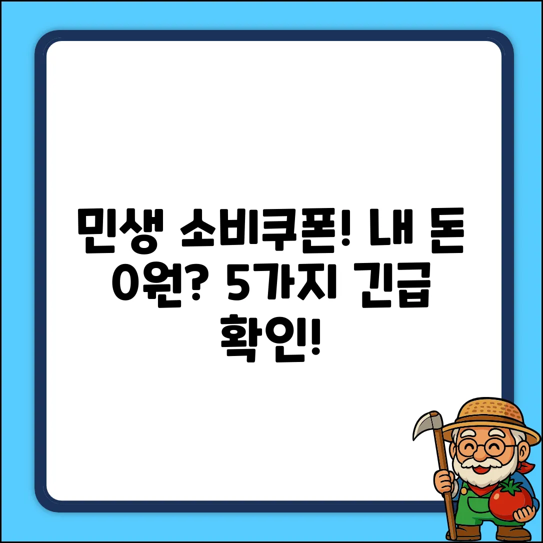 민생소비쿠폰, 왜 내 돈 0원? 5가지 확인!