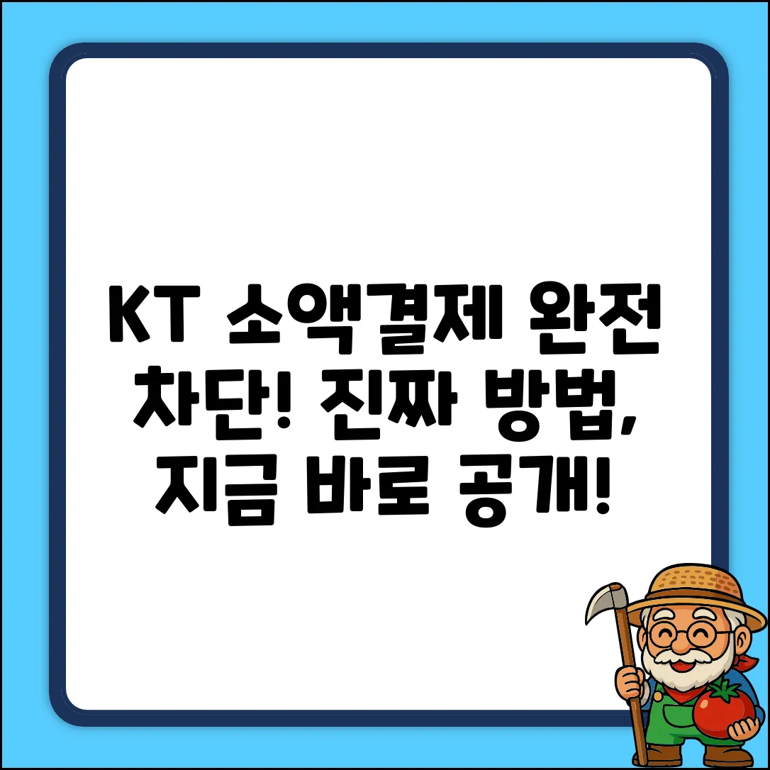 KT 소액결제 완전차단, 진짜 방법 있나요?