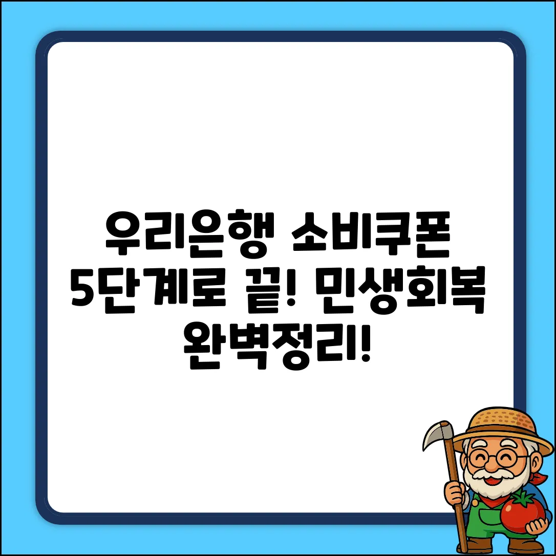 우리은행 민생회복 소비쿠폰 사용법 5단계 완벽정리