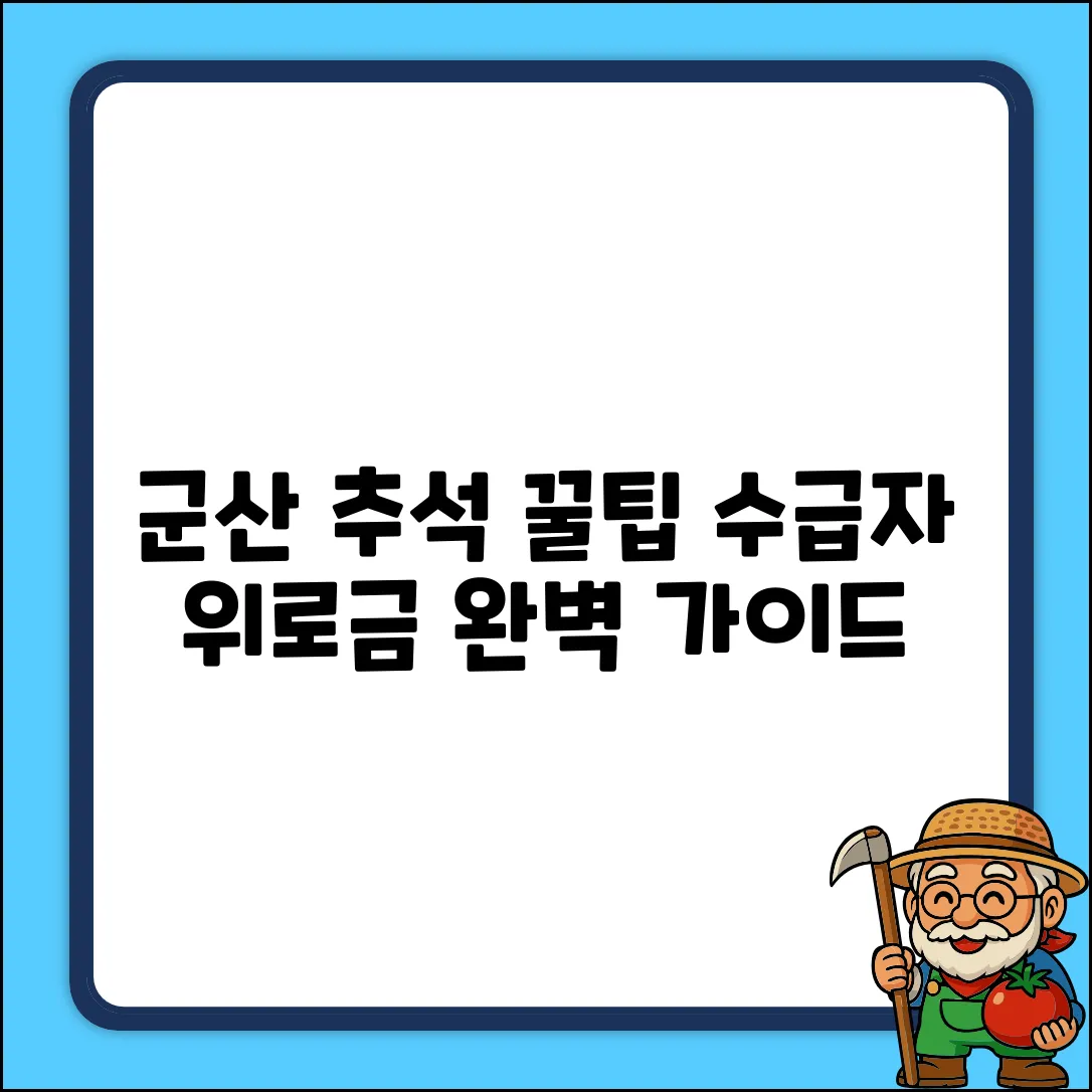 군산시 추석, 수급자 명절위로금 완벽 가이드