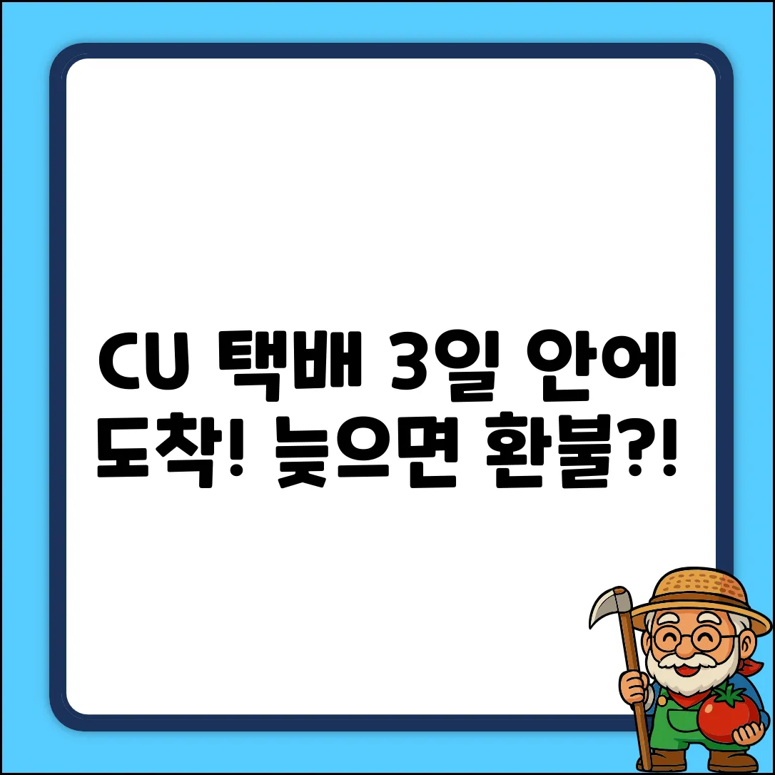 CU 편의점 택배, 도대체 언제? 3일 안에!