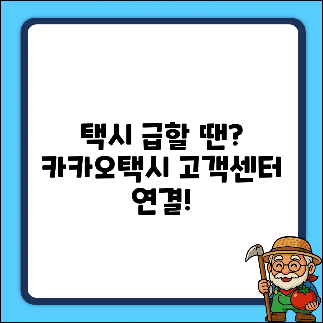 급할 때! 카카오택시 고객센터 연결법