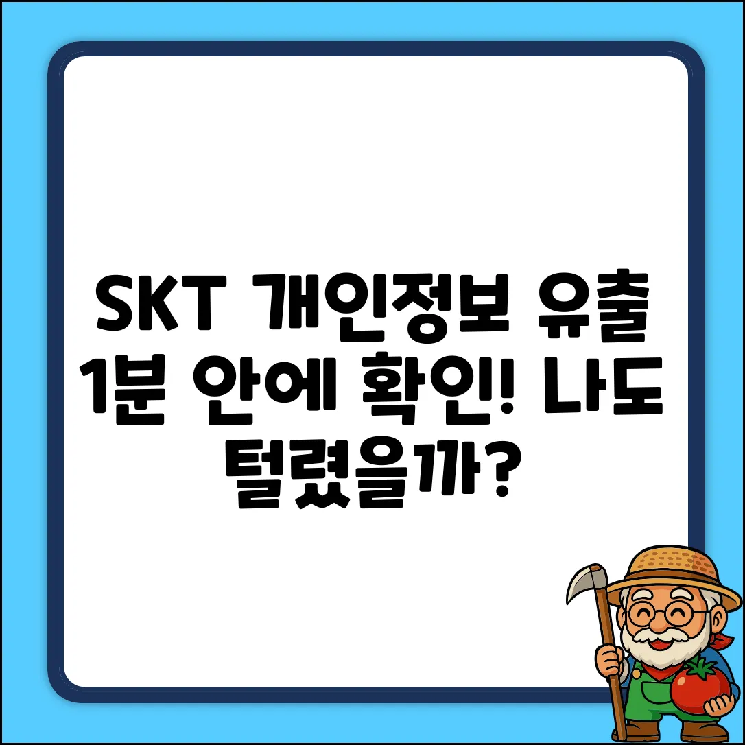 SKT 개인정보 유출, 1분 만에 쉽게 확인!