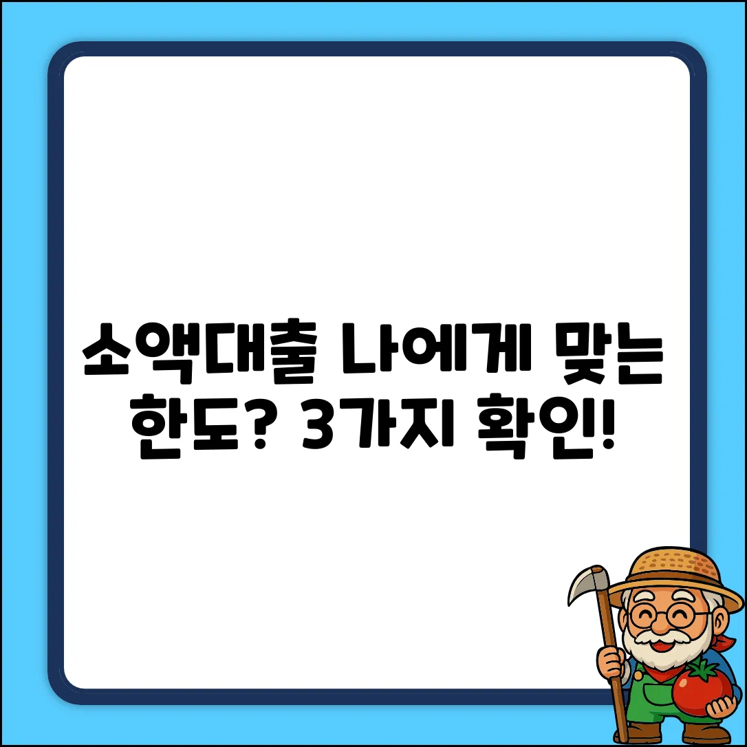 소액대출, 나에게 맞는 한도는? 3가지 확인!