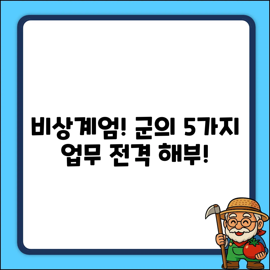 비상계엄 시 군의 업무 5가지: 전격 해부