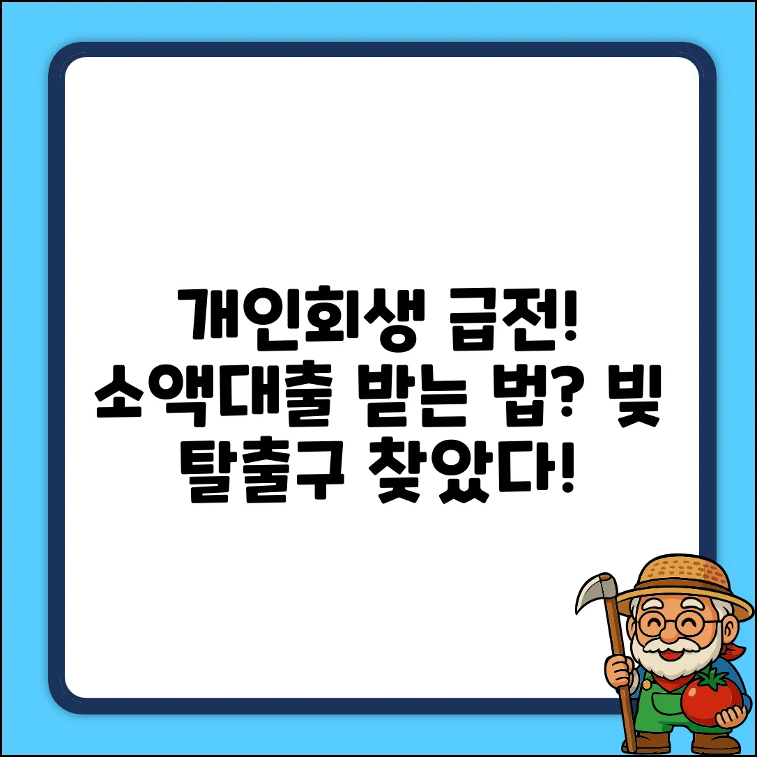 개인회생 소액대출, 받는 방법? 급전 탈출!