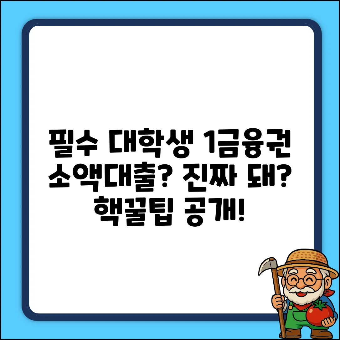 대학생도 1금융권 소액대출, 진짜 될까?