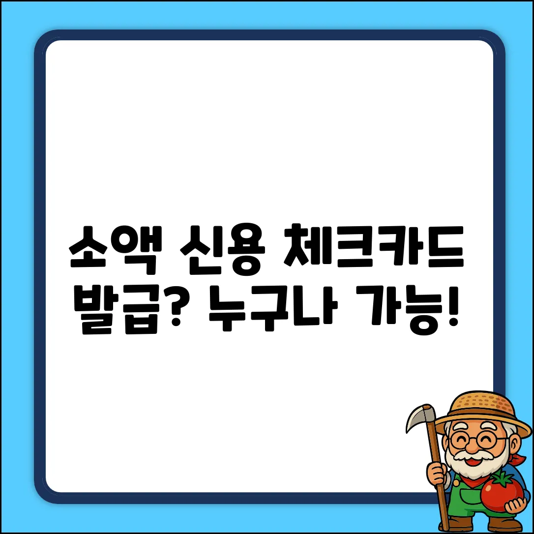 소액 신용 체크카드 발급 기준, 누구나 쉽게!