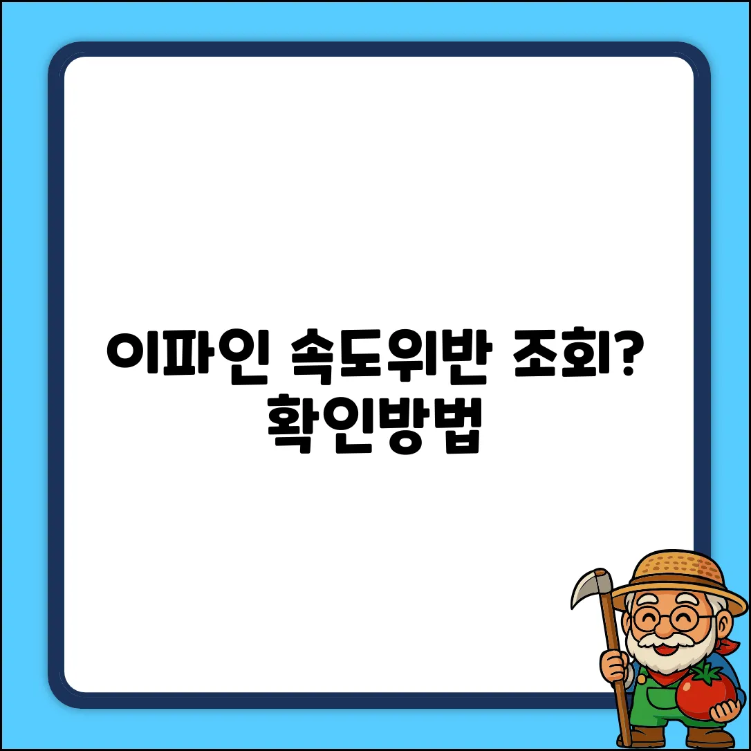 이파인, 속도위반 단속 내역 확인될까?