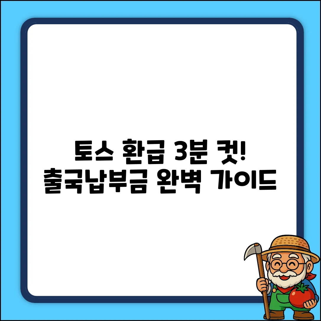 토스 출국납부금 환급 완벽 가이드: 3분 컷!