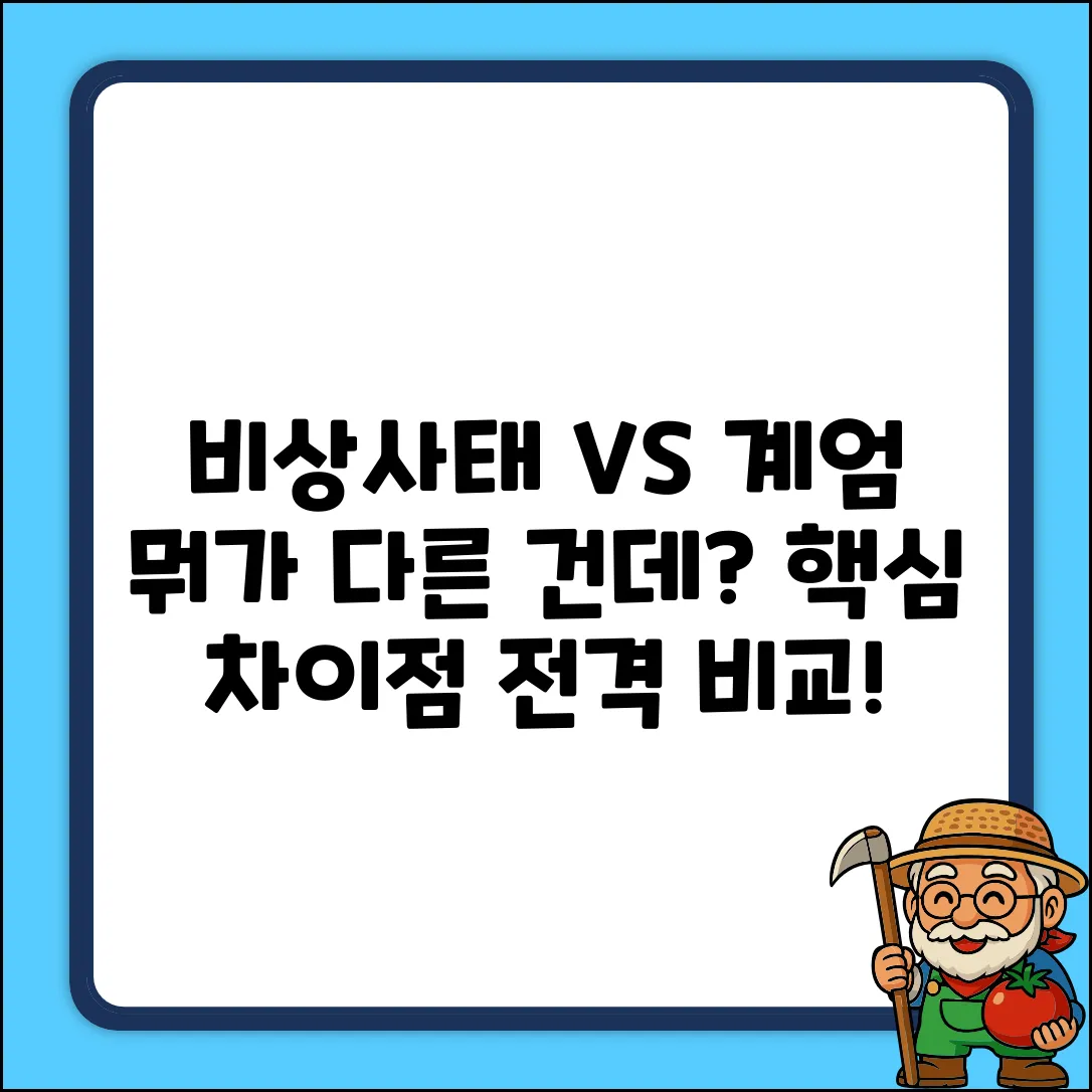 비상사태 vs 비상계엄, 뭐가 다를까?