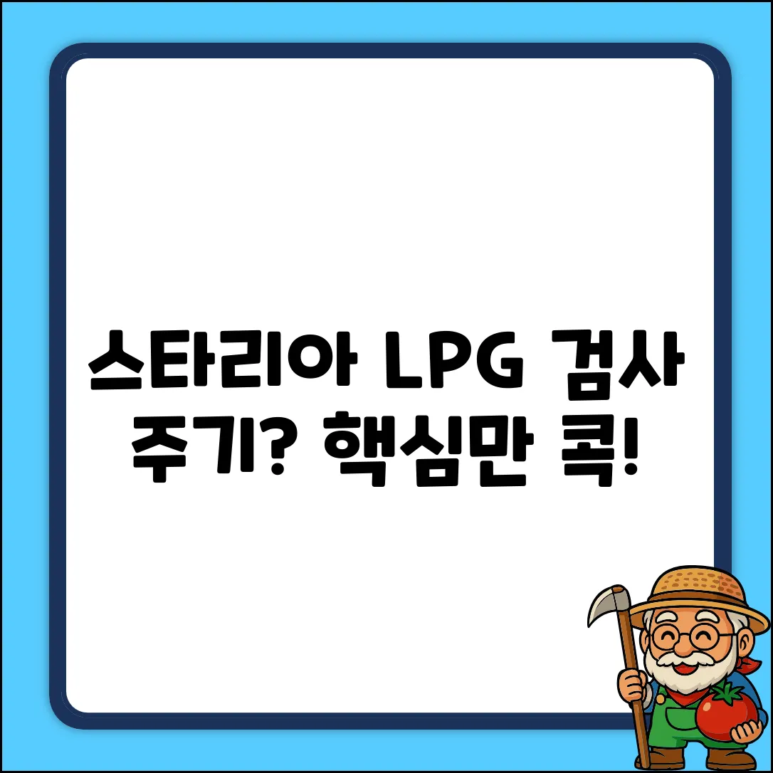 스타리아 LPG 검사 주기, 완벽 가이드!