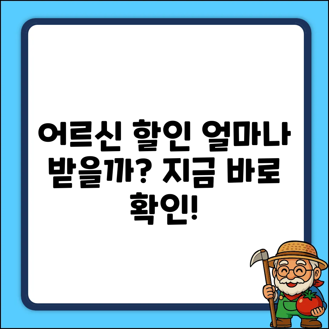 어르신 요금 할인, 얼마나 받을 수 있을까?