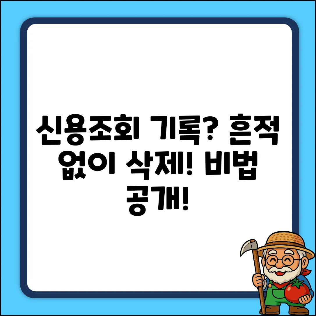 신용조회기록, 흔적없이 지우는 놀라운 방법!