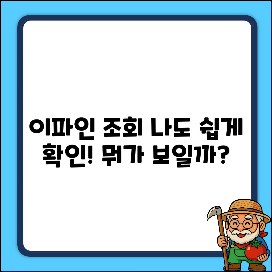 이파인 조회, 누구나 쉽게! 뭐가 보일까?