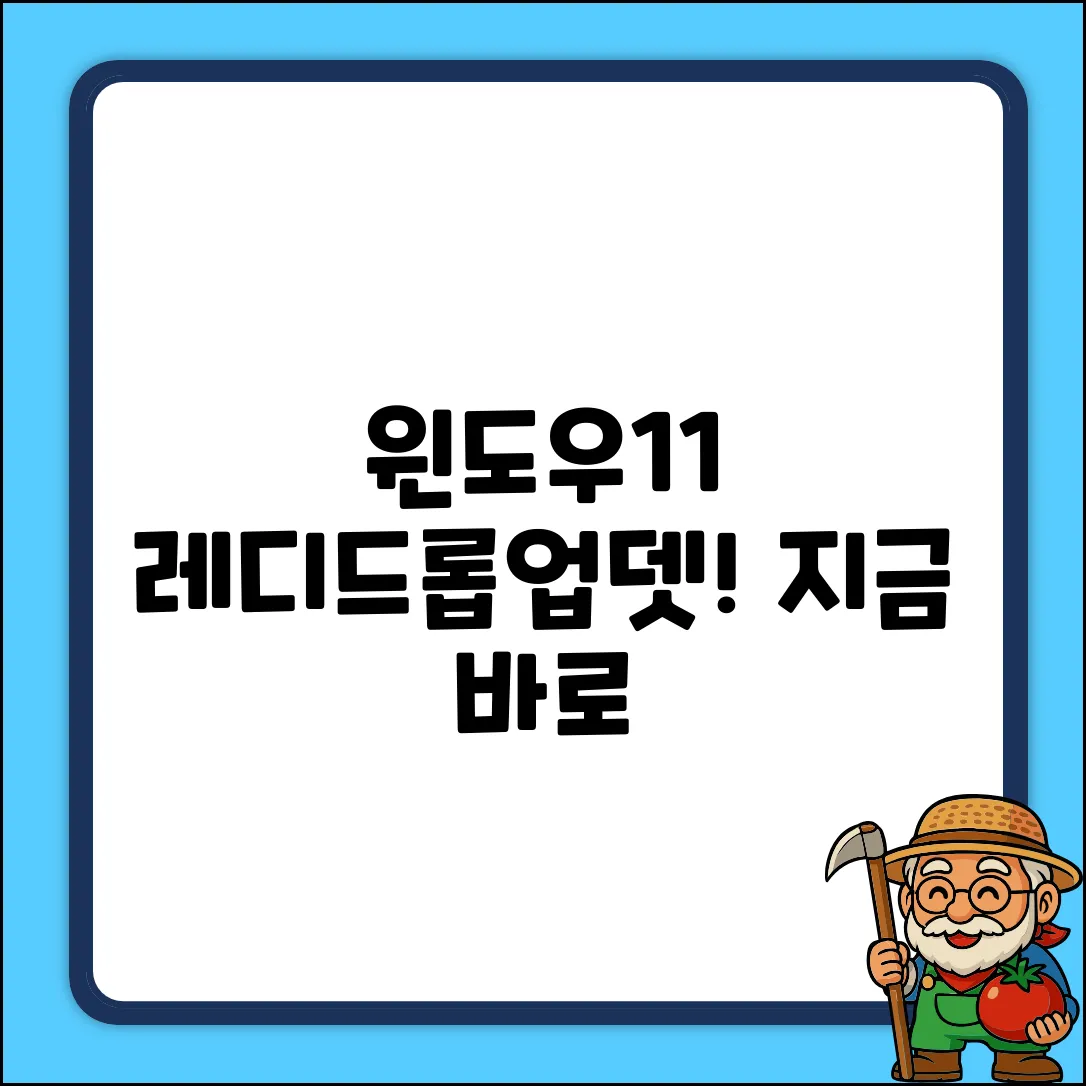윈도우11 레디드롭 업데이트, 지금 바로!