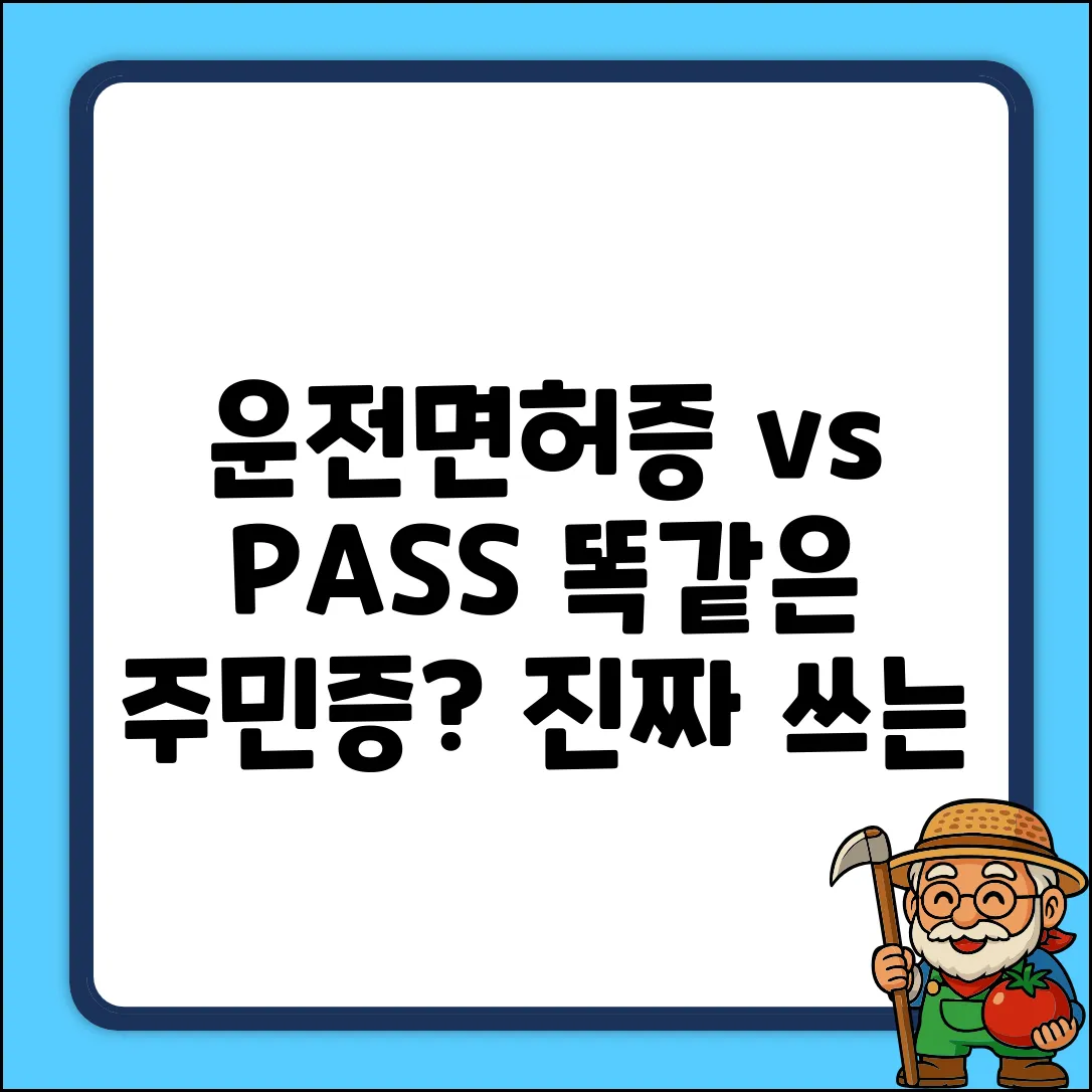 모바일 운전면허증 vs PASS 주민등록증, 뭐가 다를까?