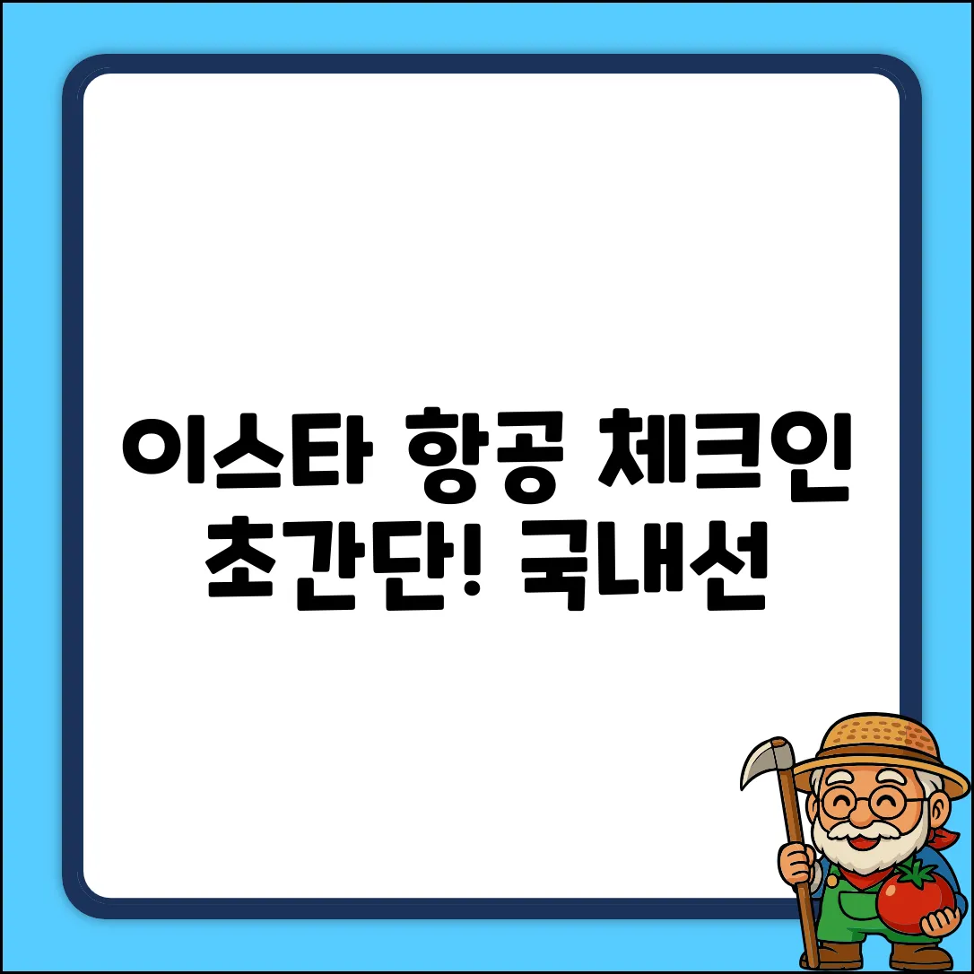 이스타항공 국내선 체크인, 누구나 쉽게!