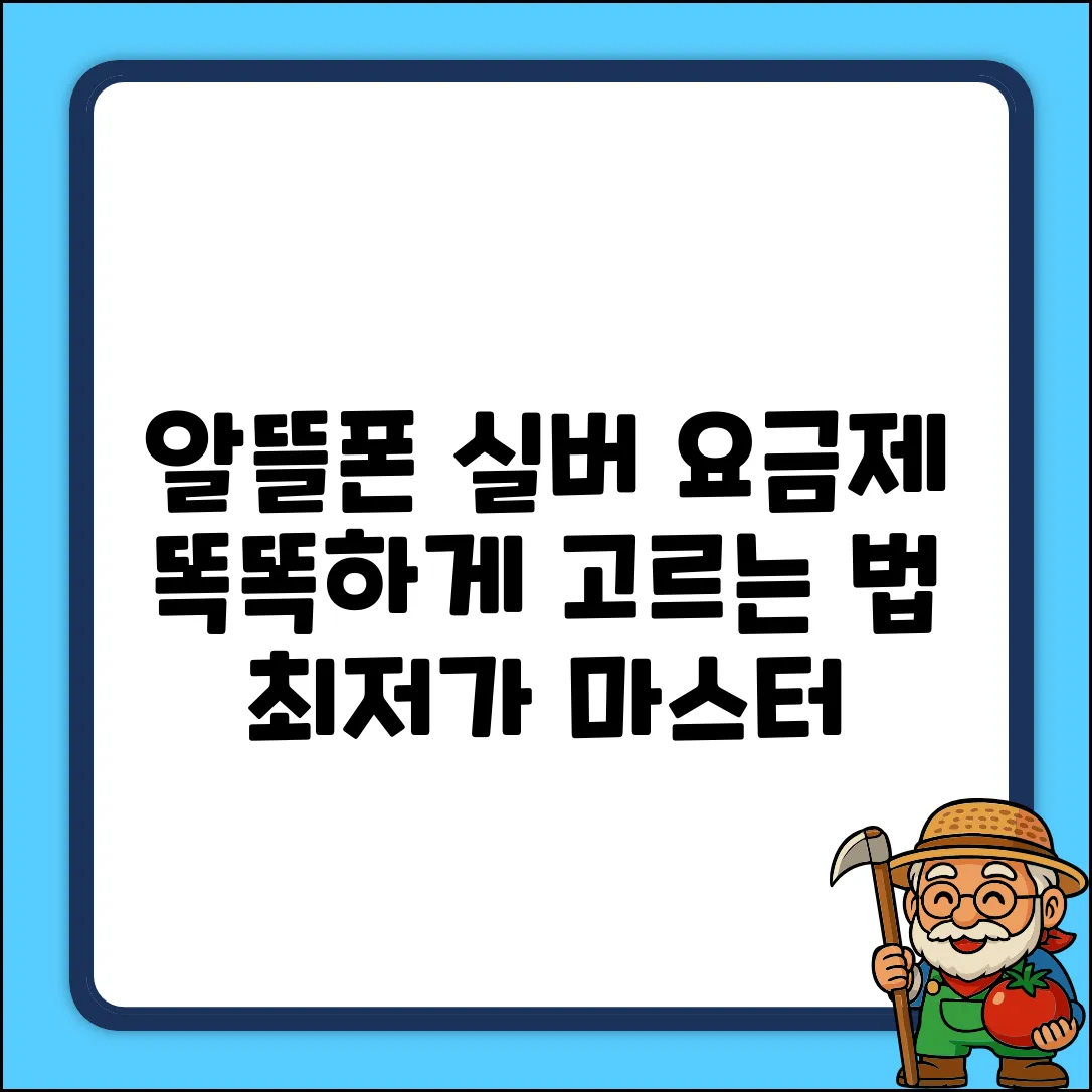 알뜰폰 실버 요금제 완벽 가이드: 고르는 법 마스터!
