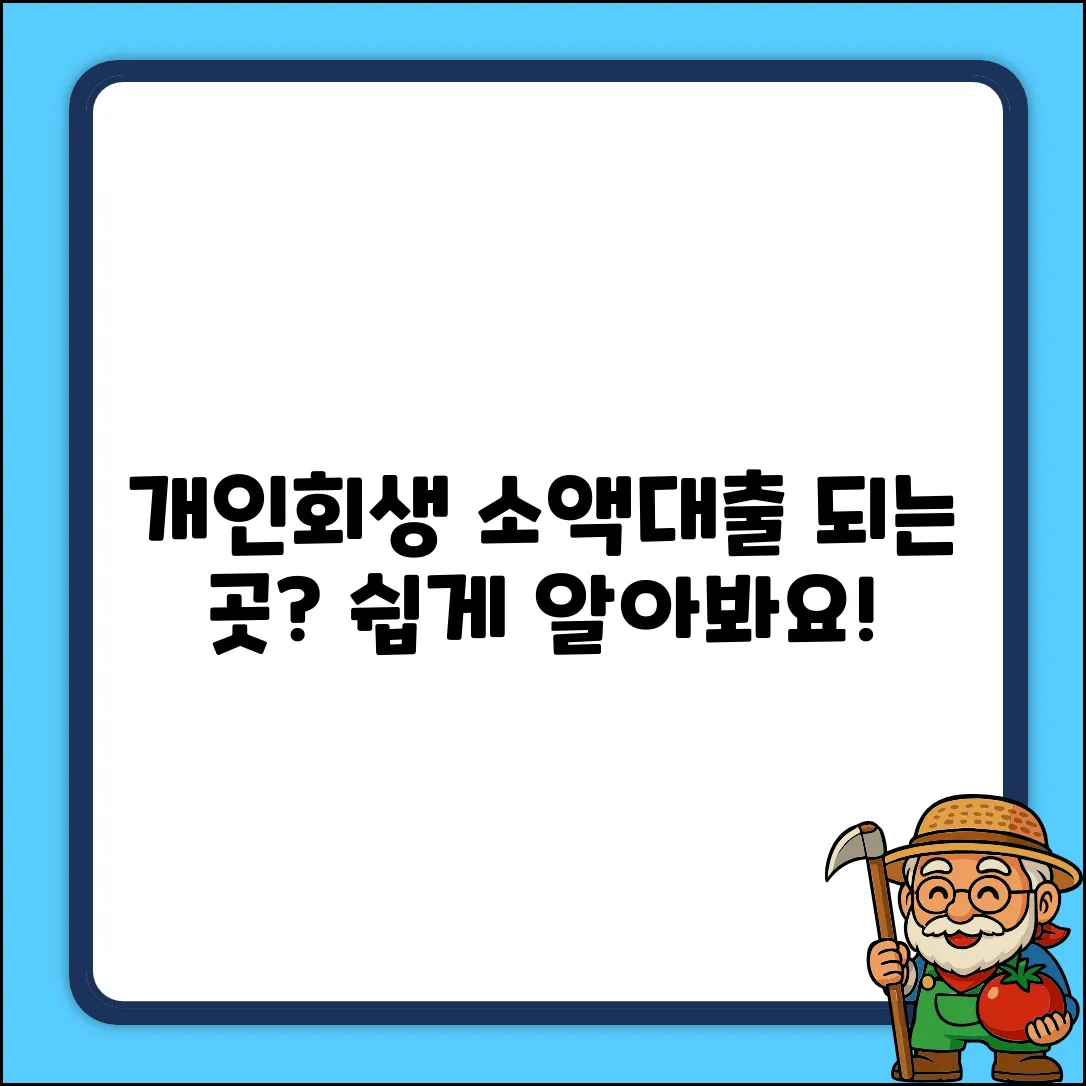 개인회생 인가전 소액대출, 되는 곳 있나? (쉽게!
