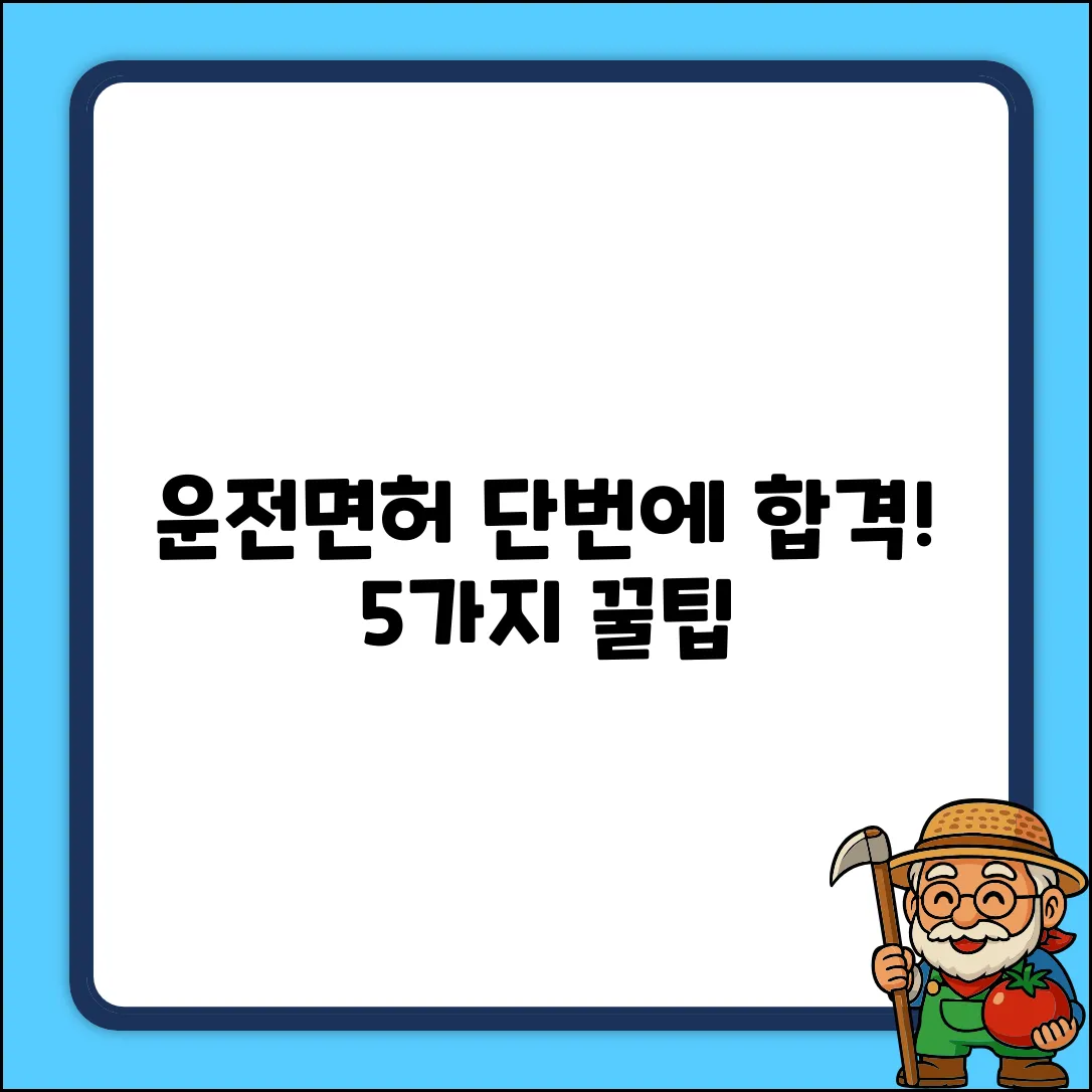 운전면허 한번에 합격! 5가지 꿀팁