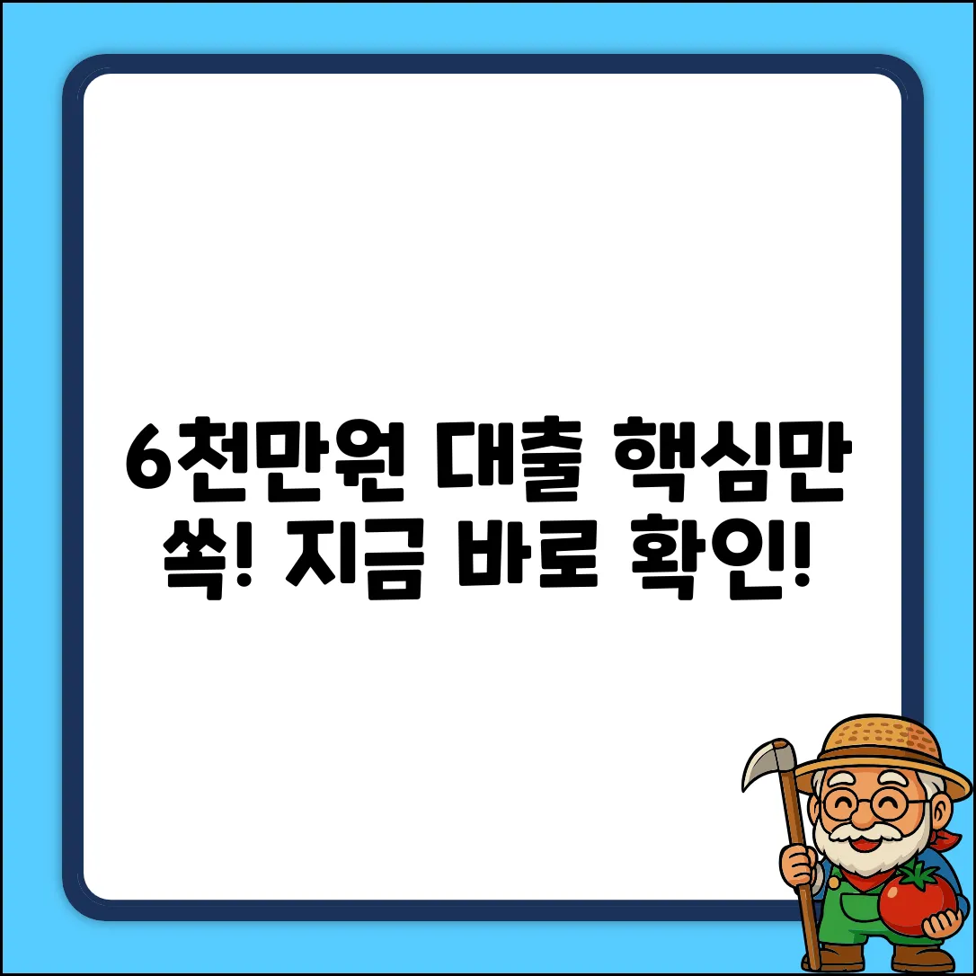 6천만원 대출 완벽 가이드: 핵심만 쏙!