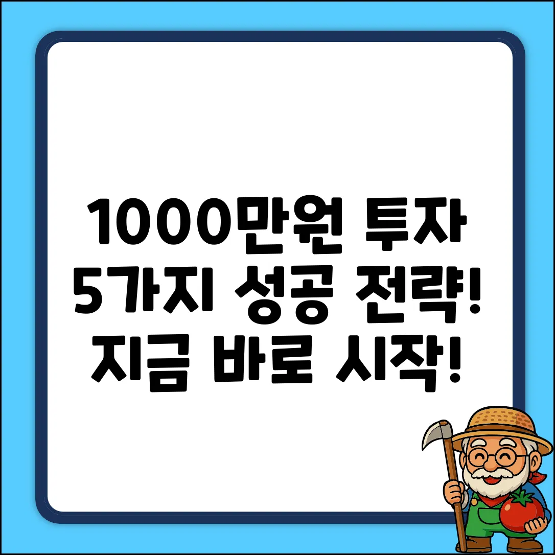 1000만원으로 시작하는 투자 성공 전략 5가지