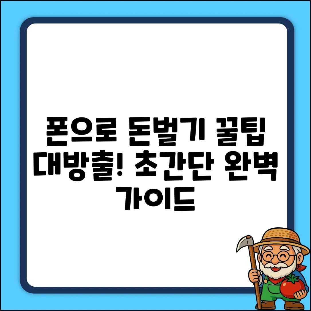 폰으로 돈벌기 완벽 가이드: 꿀팁 대방출!