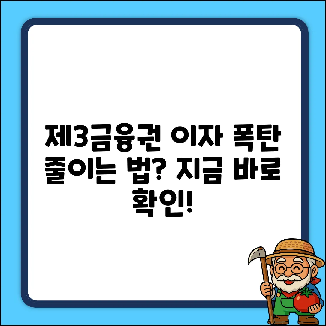 제3금융권 대출 이자, 낮출 방법 없을까?